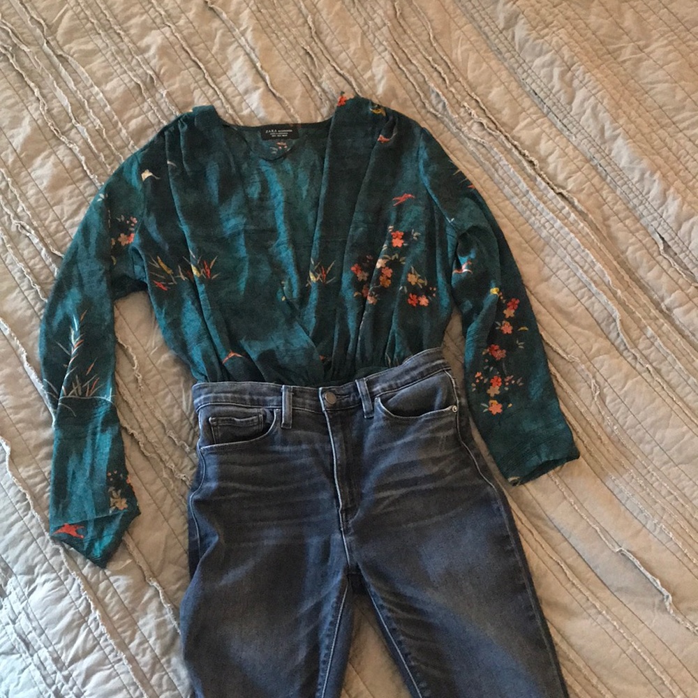 Zara Bodysuit with plunging neckline.